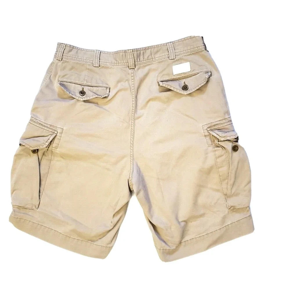 VTG Polo Ralph Lauren 67 Cargo Shorts Men's 35 Beige Outdoor Casual Cotton